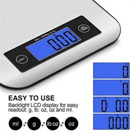 img 1 attached to Bromech 22lb Digital Kitchen Scale for Weight Loss, Baking, and Cooking - Precise Graduation to 0.1oz in Ounces and Grams, 304 Stainless Steel, Small Size