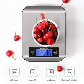 img 2 attached to Bromech 22lb Digital Kitchen Scale for Weight Loss, Baking, and Cooking - Precise Graduation to 0.1oz in Ounces and Grams, 304 Stainless Steel, Small Size