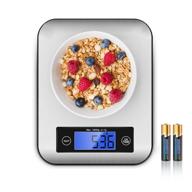 bromech 22lb digital kitchen scale for weight loss, baking, and cooking - precise graduation to 0.1oz in ounces and grams, 304 stainless steel, small size logo