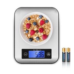 img 4 attached to Bromech 22lb Digital Kitchen Scale for Weight Loss, Baking, and Cooking - Precise Graduation to 0.1oz in Ounces and Grams, 304 Stainless Steel, Small Size