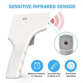 img 2 attached to 🌡️ Instant Infrared Forehead Thermometer: Non Contact 1s Fast Reading with Fever Alarm, LCD Display, Memory Scanner for Adults & Babies