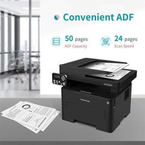 img 1 attached to 🖨️ Pantum M7102DN All-in-One Laser Printer Scanner Copier with ADF, Auto Duplex Printing, Ethernet and USB Connectivity - Black and White Monochrome
