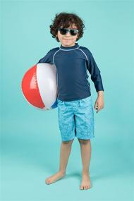 img 2 attached to 🏊 Leveret Sleeve Guard Rashguard: Perfect Toddler Boys' Swim Clothing