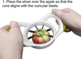 img 2 attached to 🍎 Premium Apple Slicer Corer with Non-Magnetic Stainless Steel Blades - White