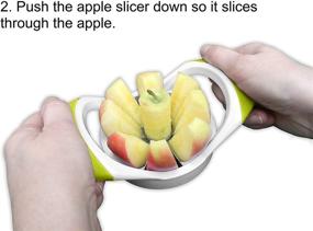 img 1 attached to 🍎 Premium Apple Slicer Corer with Non-Magnetic Stainless Steel Blades - White