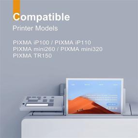 img 3 attached to 🖨️ InkNI High-Quality Ink Cartridge Replacement for Canon PGI-35 CLI-36 in Canon Pixma iP110 iP100 Mini260 Pixma Mini 320 TR150 Printer (5 Black 3 Color, Pack of 8)
