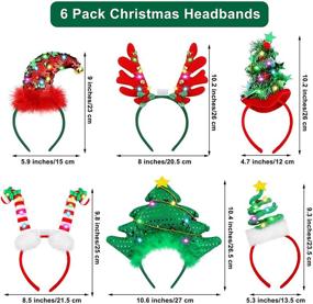 img 3 attached to Aneco Christmas Headbands Assorted Accessory