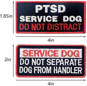 img 1 attached to 🐕 6 Pcs Service Dog in Training Vest/Harness with No Touch PTSD Training-Do Not Distract Patch Fastener Emblem