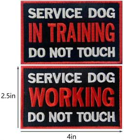 img 3 attached to 🐕 6 Pcs Service Dog in Training Vest/Harness with No Touch PTSD Training-Do Not Distract Patch Fastener Emblem