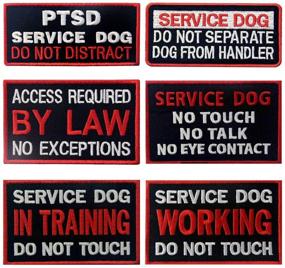 img 4 attached to 🐕 6 Pcs Service Dog in Training Vest/Harness with No Touch PTSD Training-Do Not Distract Patch Fastener Emblem