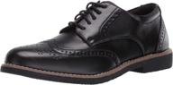 black boys' deer stags dress oxford shoes logo