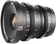 🎥 meike 25mm t2.2 cine lens: manual focus, low distortion for sony e mount aps-c cameras and super 35mm camcorders fs5 fs7 logo