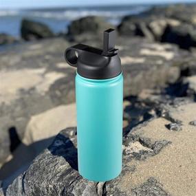 img 3 attached to 🥤 Hydroflask Wide Mouth Straw Lid - Compatible with 20oz, 32oz, and 40oz Bottles - Top Straw Cap for Hydroflask Wide Mouth Lids