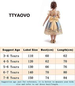 img 1 attached to TTYAOVO Embroidered Backless Princess Birthday Girls' Clothing