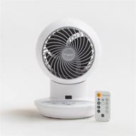 🌬️ iris usa pcf-sc12 woozoo mini personal oscillating circulator fan – remote control, white small (9.8x7.1 inch) logo