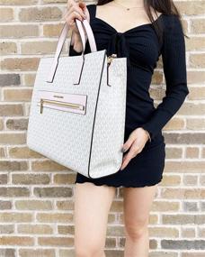 img 3 attached to 👜 Stunning MICHAEL KORS KENLY Large Tote Shoulder Bag Satchel: A Must-Have Accessory!