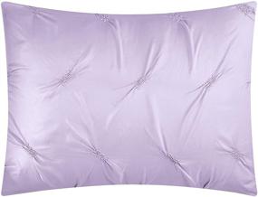 img 1 attached to 🛏️ Heritage Club Ultra Soft Sierra Comforter Set - Hypoallergenic, Twin XL, Purple - All Season Breathable Bedding for Kids and Teens - 2 Piece Solid Pintuck Design - Alternative Microfiber for Boys and Girls