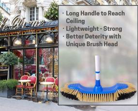 img 2 attached to 🧹 Euro Café Broom - European-Style Sweeper for Hardwood Floors, Linoleum and Vinyl, Perfect for Home, Kitchen, and Office