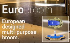 img 1 attached to 🧹 Euro Café Broom - European-Style Sweeper for Hardwood Floors, Linoleum and Vinyl, Perfect for Home, Kitchen, and Office