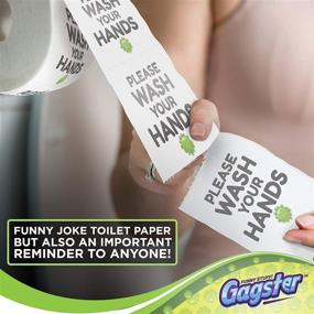 img 3 attached to 🚽 Toilet Paper - 200 Sheets, 3-Ply Bathroom Tissue with Funny 'Please Wash Your Hands' Design - Useful Gag Tissue Roll