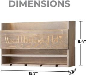 img 3 attached to 🍷 Величественное гнездо - настенная винная стойка - подвесная полка из дерева для бокалов для плавающих полок - держатель для бокалов с эстетикой загородного стиля - идеальные подарки для любителей вина, включая подарки для мамы и новоселья