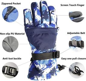 img 2 attached to Warm and Waterproof: Momoon Gloves - Perfect Winter Accessories for Boys to Safeguard Screens in Cold Weather