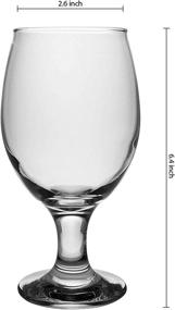 img 1 attached to 🍷 Red Co. Belluno Traditional Clear Drinkware Glasses - Set of 4 (13.5 Fl Oz) for Water, Juices, Liquor, and Wine