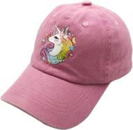 🦄 adorable unicorn hat for girls: adjustable baseball cap for ages 3-12 by waldeal logo