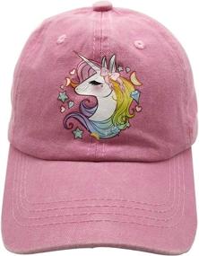 img 3 attached to 🦄 Adorable Unicorn Hat for Girls: Adjustable Baseball Cap for Ages 3-12 by Waldeal