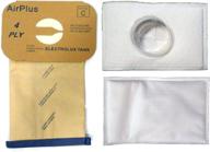 🔍 high-quality envirocare replacement dust bags and after filters for electrolux canister vacuums - pack of 8 bags and 2 after filters - compatible with tank style c логотип