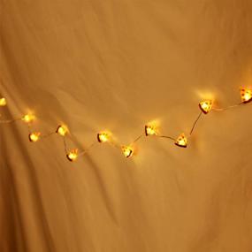 img 2 attached to 🍕 MUMENG LED Pizza Shape String Light - 20 Warm White LEDs on Silver Wire, Battery Powered Indoor Fairy Lights for Home, Business Decor, Restaurant, Dining Room