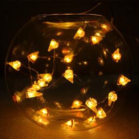 img 3 attached to 🍕 MUMENG LED Pizza Shape String Light - 20 Warm White LEDs on Silver Wire, Battery Powered Indoor Fairy Lights for Home, Business Decor, Restaurant, Dining Room