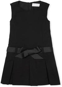 img 1 attached to 👧 The Children's Place Girls' Uniform Belted Jumper: Stylish and Practical School Attire