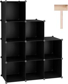 img 4 attached to C&AHOME Cube Storage: 9-Cube Bookshelf, Closet Cabinet Organizer, DIY Stackable Bookcase - Ideal for Home, Office, Kids Room