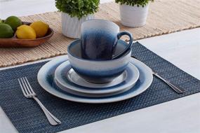 img 3 attached to Elevate Your Dining Experience: Pfaltzgraff Eclipse 16 Piece Stoneware Dinnerware Set