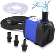 🌊 high-lift ultra quiet submersible water pump, ohuhu 25w, 400gph, detachable design, 1500l/h, 6.9ft lift, 5.9ft cord, 3 nozzles for aquarium, fish tank, pond, fountain, statuary, hydroponics логотип