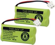 upgraded baobian bt183342/bt283342 2.4v 400mah ni-mh bt166342/bt266342 bt162342/bt262342 cordless phone battery cs6709 cs6609 cs6509 cs6409 el52100 el50003 (2 pack) logo