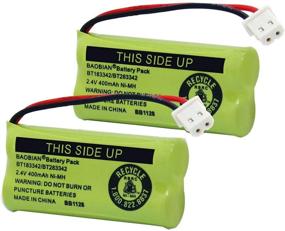 img 4 attached to Upgraded BAOBIAN BT183342/BT283342 2.4V 400mAh Ni-MH BT166342/BT266342 BT162342/BT262342 Cordless Phone Battery CS6709 CS6609 CS6509 CS6409 EL52100 EL50003 (2 Pack)