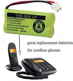 img 1 attached to Upgraded BAOBIAN BT183342/BT283342 2.4V 400mAh Ni-MH BT166342/BT266342 BT162342/BT262342 Cordless Phone Battery CS6709 CS6609 CS6509 CS6409 EL52100 EL50003 (2 Pack)