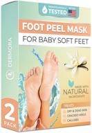 👣 2-pack vanilla foot peel mask for treating cracked heels, dead skin, and calluses logo