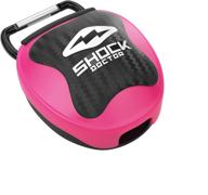 shock doctor mouth guard case: keep your mouthguard clean and safe from dirt (pink) logo