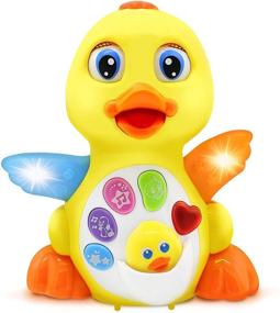 img 4 attached to 🦆 Stone and Clark Dancing Duck with Lights and Music – Educational Toddler Toys for Learning & Crawling – Musical and Light Up Toys for 1-Year-Old Boys & Girls