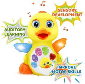 img 3 attached to 🦆 Stone and Clark Dancing Duck with Lights and Music – Educational Toddler Toys for Learning & Crawling – Musical and Light Up Toys for 1-Year-Old Boys & Girls