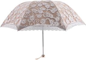 img 2 attached to Honeystore Parasol Windproof Embroidery Umbrella