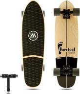 🛹 magneto barefoot mini cruiser skateboard: short board with grip tape & maple deck - ideal for kids, teens, and adults (barefoot fun!) logo