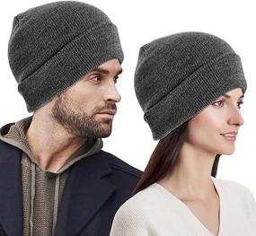 img 2 attached to LCZTN Winter Ski Beanie Hat 4-Pack for Men & Women | Warm Fisherman Cuffed Knit Cap Unisex