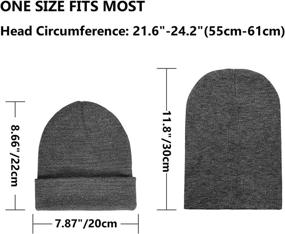 img 1 attached to LCZTN Winter Ski Beanie Hat 4-Pack for Men & Women | Warm Fisherman Cuffed Knit Cap Unisex