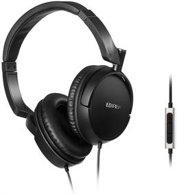 img 3 attached to 🎧 Edifier P841 Noise Isolating Over-Ear Headphones with Microphone and Volume Controls - Comfortable & Stylish Black Design