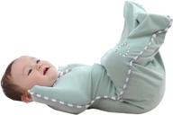 🏻 zigjoy baby wearable blanket: 100% cotton sleep bag with 2-way zipper for 3-6 months baby - mint green, soft lightweight swaddle transition логотип