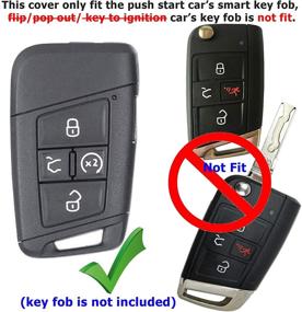 img 3 attached to 🔑 2x Coolbestda Silicone Push Start Key Fob Cover Remote Glove Skin Pouch Protector for 2019-2021 VW Volkswagen Tiguan Atlas Jetta Passat Golf Alltrack (Non-Compatible with Key in Ignition or Flip Key)